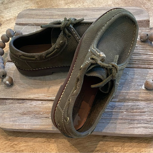 G.H. Bass & Co Size 6 1/2 M Dark Green‎ Leather Bucks